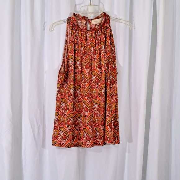 MELLODAY Tops - ♦️Sz XL Paisley Sleeveless Mock-Neck Top / Melloday